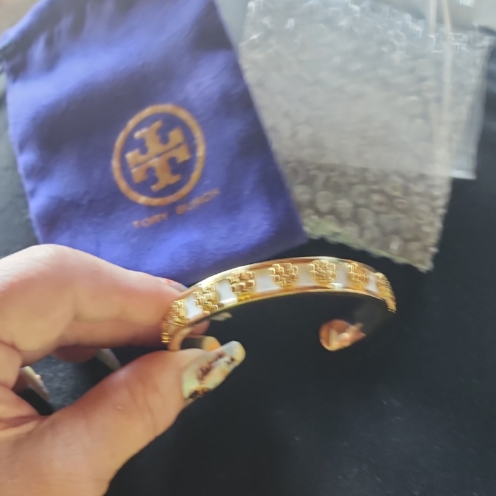 Tory Burch Gold Logo Bangle